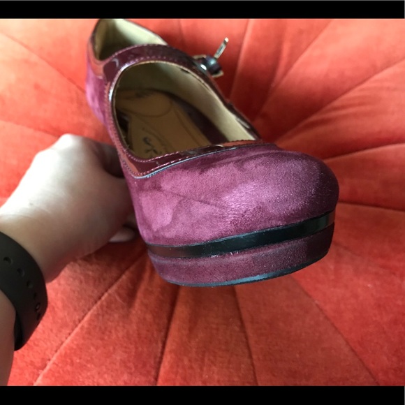 Sofft suede bordeaux Madelia strappy platform heal - Picture 4 of 16